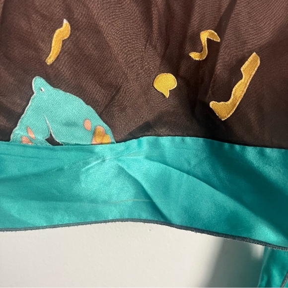 Vintage Y2K cowl neck silk Hale Bob top with tie at hip size small - Picture 3 of 7